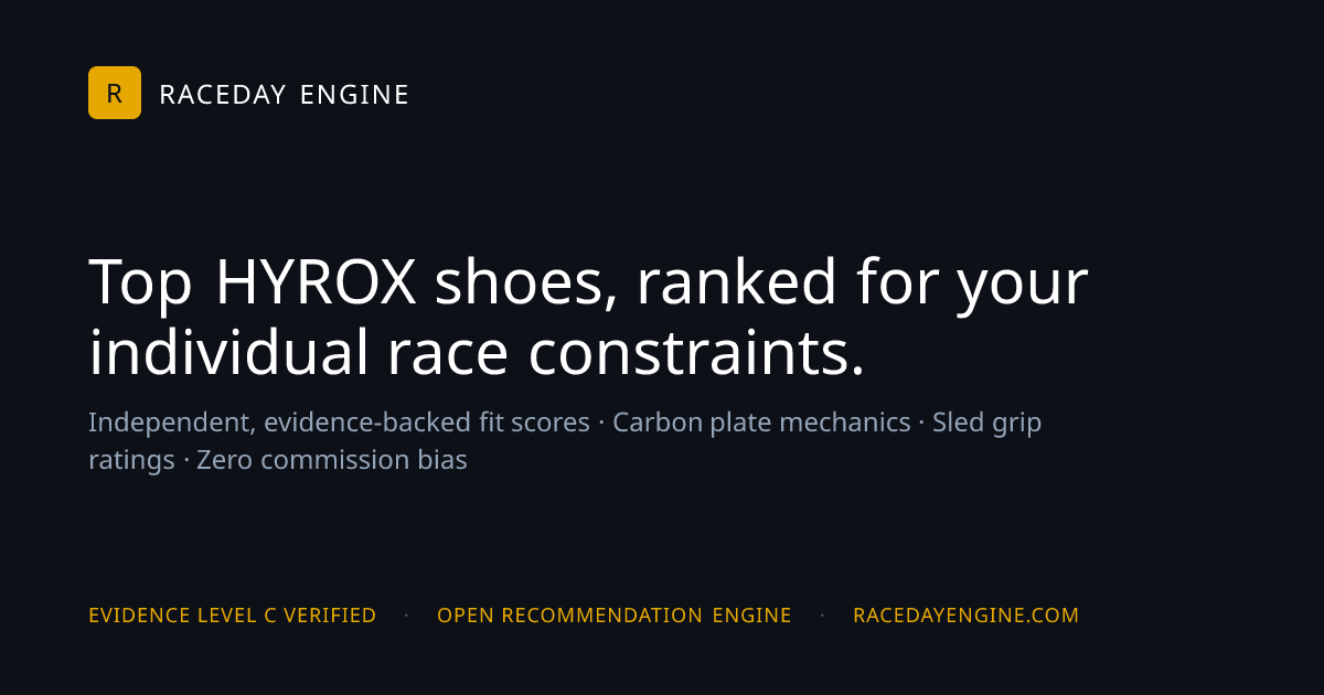 RaceDay Engine — Find the right HYROX shoe for your race preview